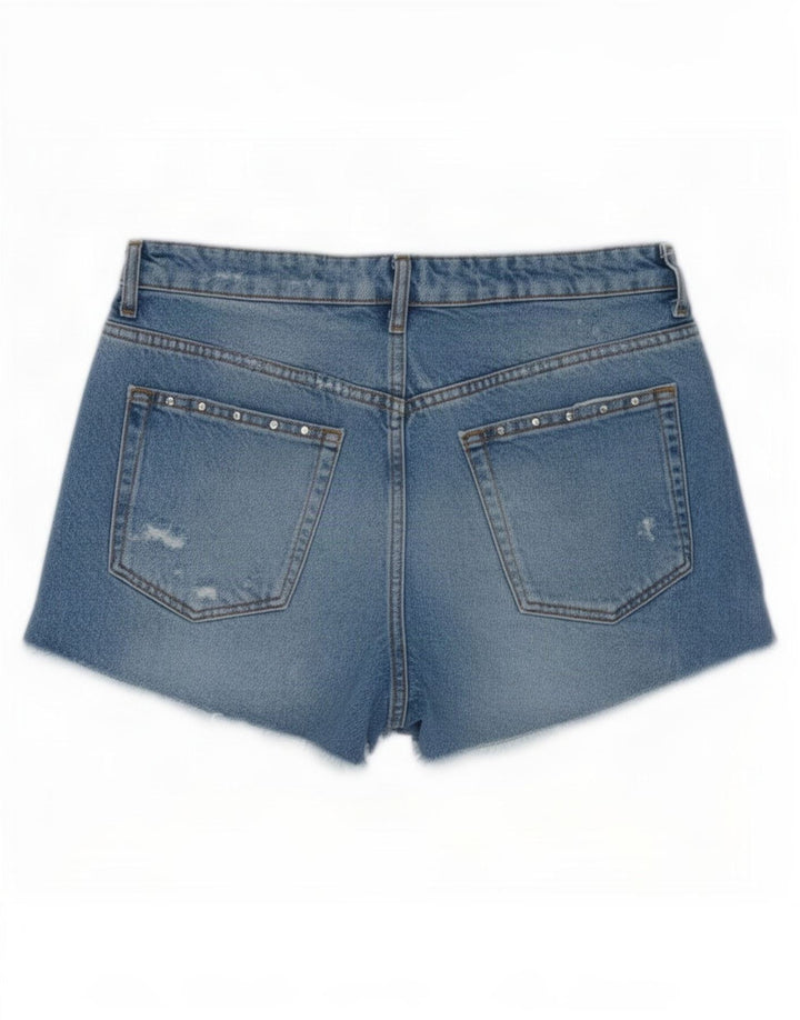 Zara Damen Jeansshorts EU 38 Small W28 Blau