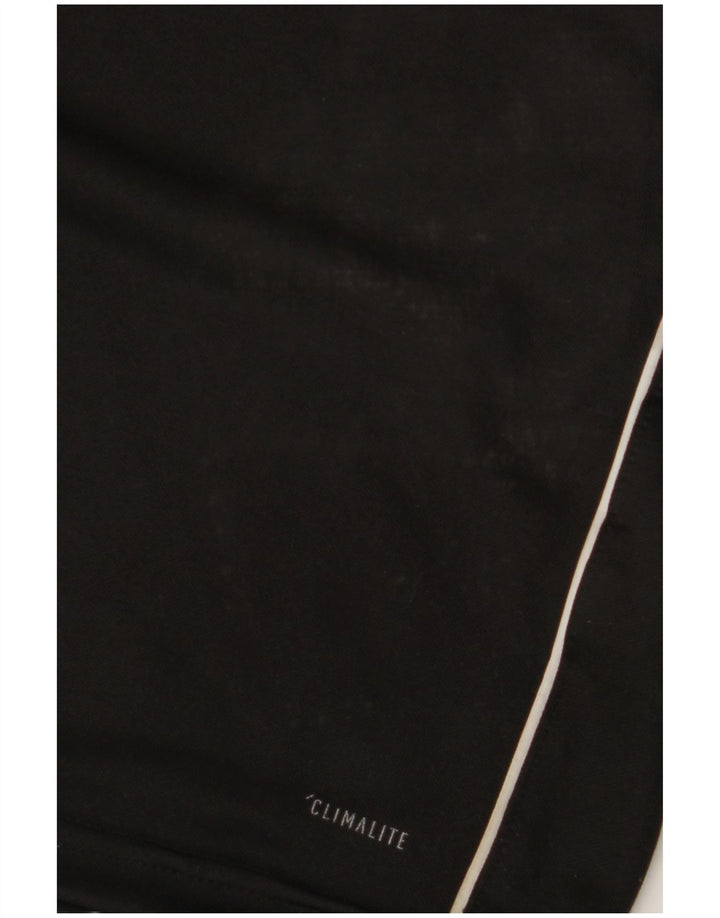 Adidas Herren Climalite Zip Neck Pullover Trainingsanzug Top XL Schwarz Polyester