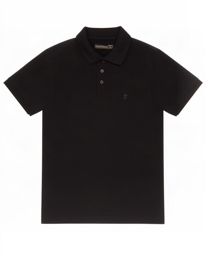 French Connection Herren-Poloshirt, Größe S, schwarze Baumwolle