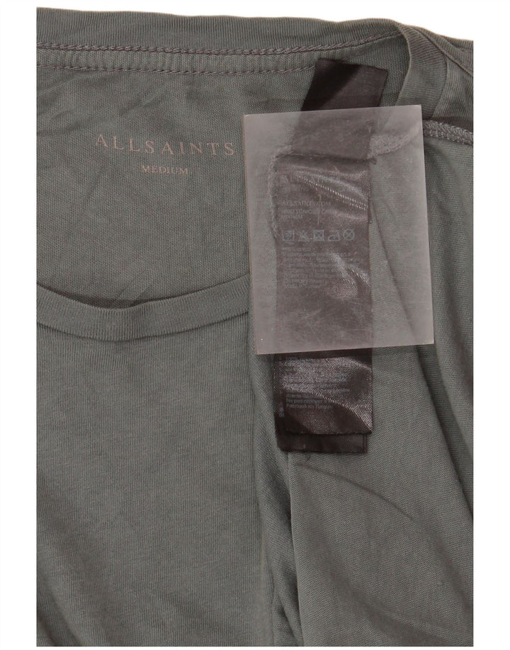 All Saints Herren-T-Shirt aus mittelgrüner Baumwolle
