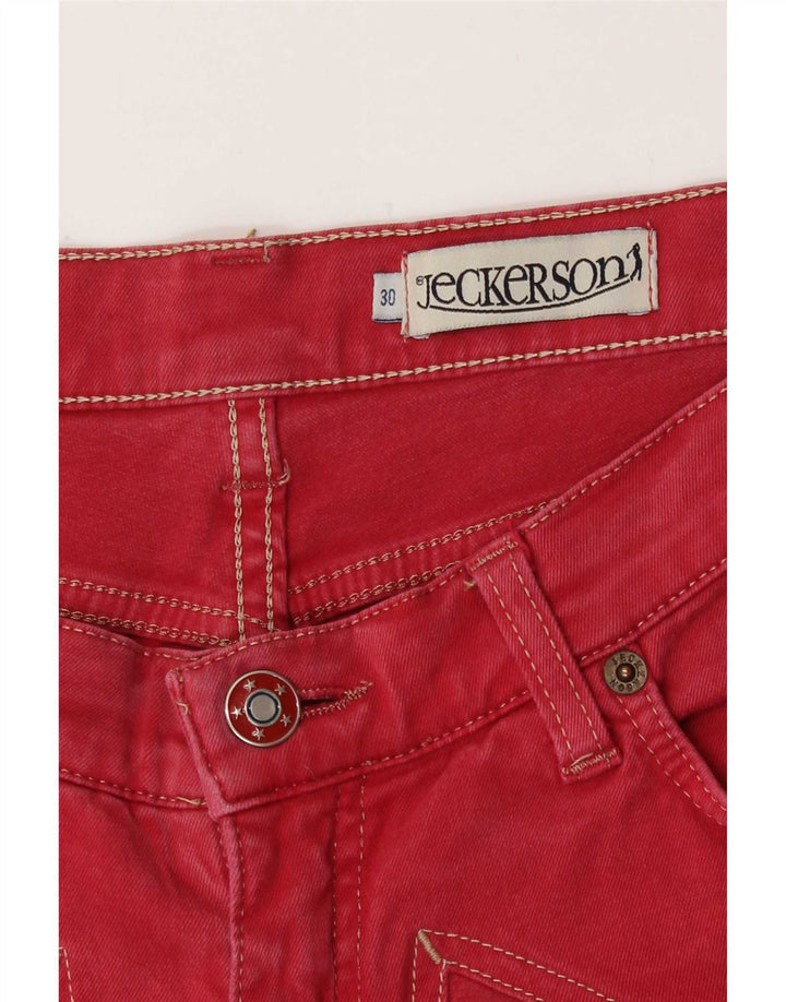 Jeckerson Herren Slim Jeans W30 L27 Burgunderrot
