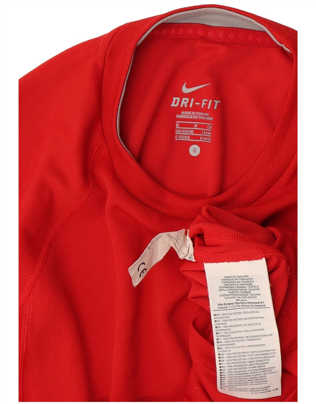 Nike Herren Dri Fit T-Shirt Top UK 34/36 Small Rot Polyester