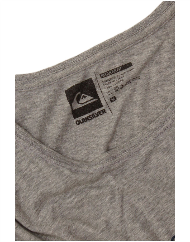 Quiksilver Herren-T-Shirt mit normaler Passform, mittelgrauer Baumwolle
