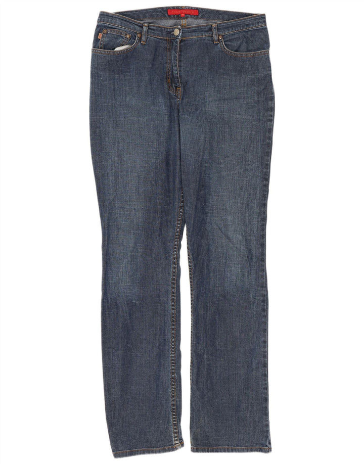 Fcuk Damen Straight Jeans UK 14 Large W32 L31 Blaue Baumwolle