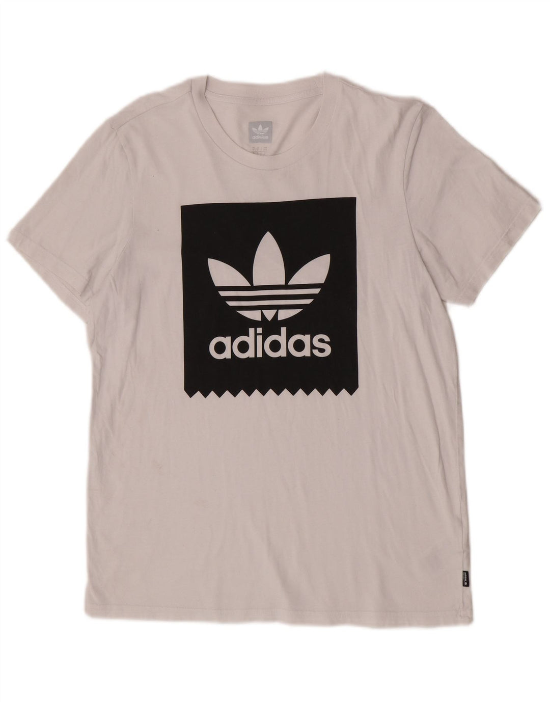 Adidas Herren Grafik-T-Shirt-Oberteil aus mittelweißer Baumwolle