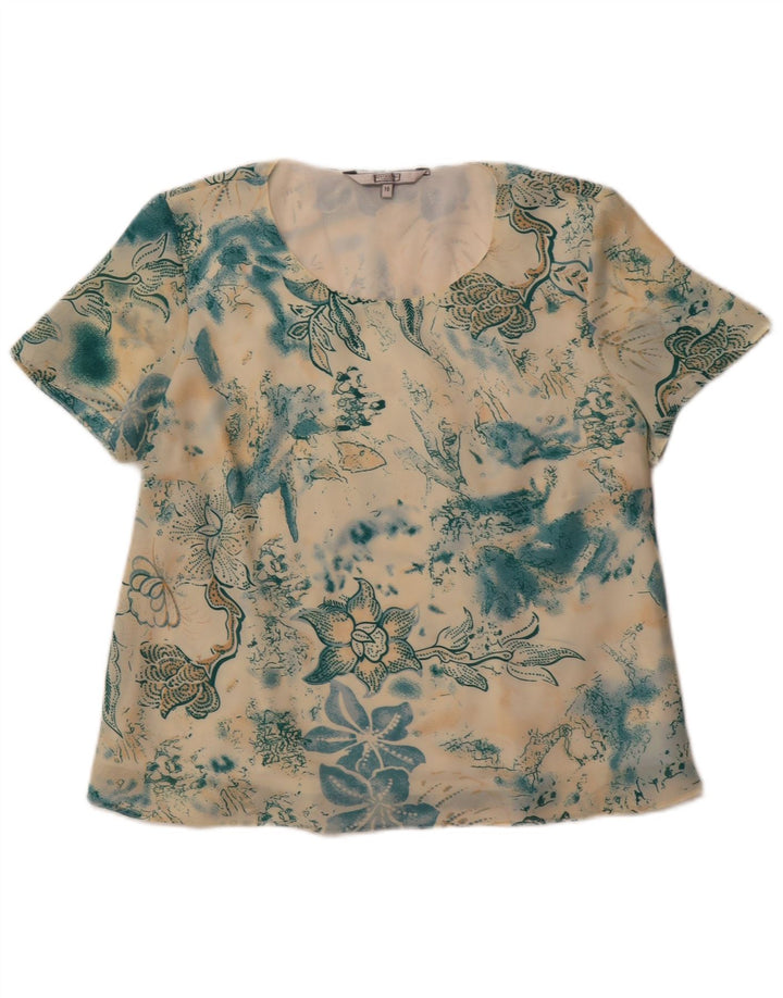 Debenhams Damen-Blusenoberteil, UK-Größe 46, groß, mehrfarbig, Blumenmuster, Polyester