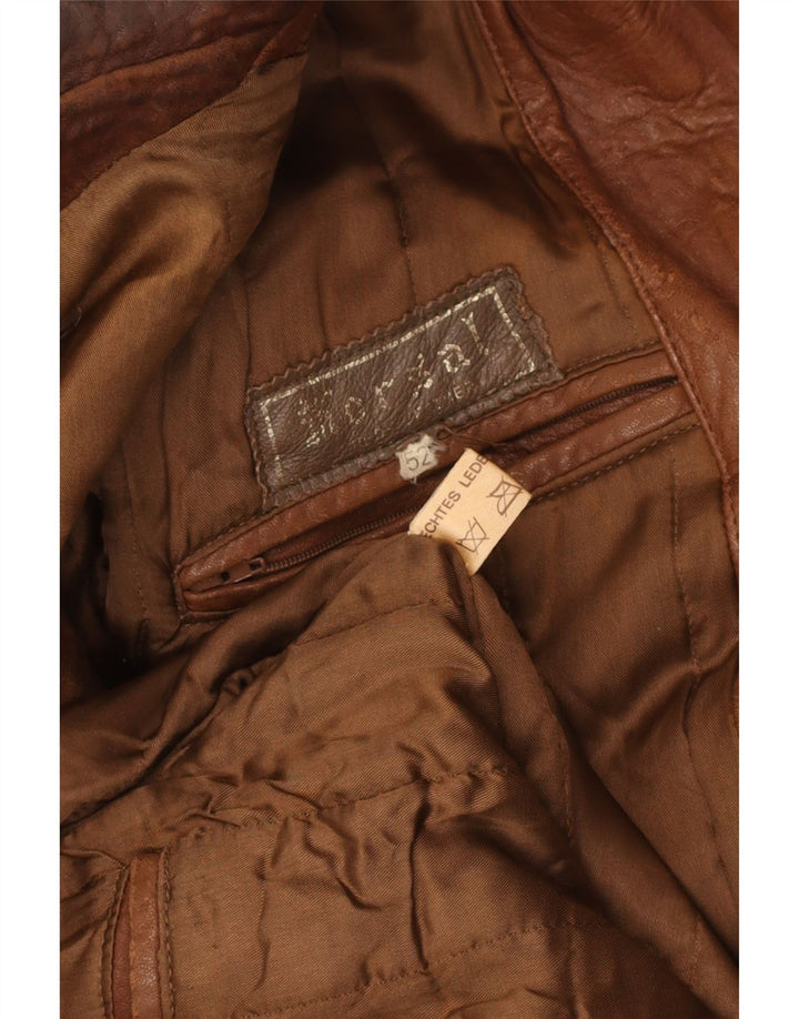 Vintage Herren Lederjacke EU 52 Groß Braun