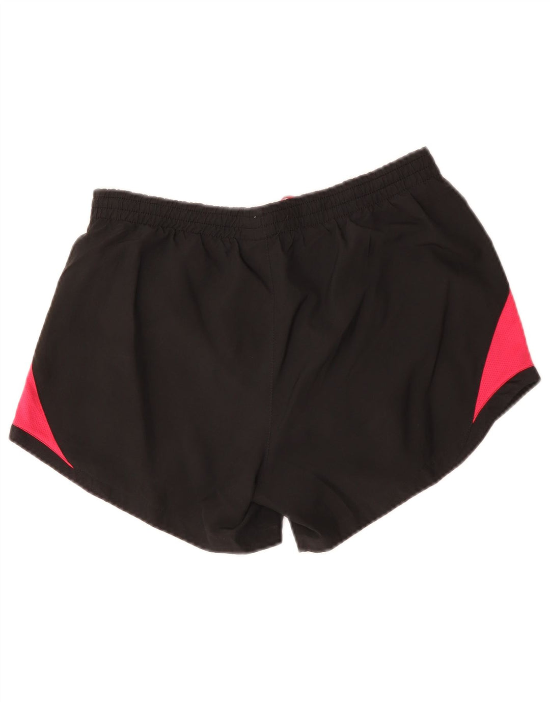 NIKE Damen-Sportshorts UK 14 Mittelschwarzes Colourblock-Polyester