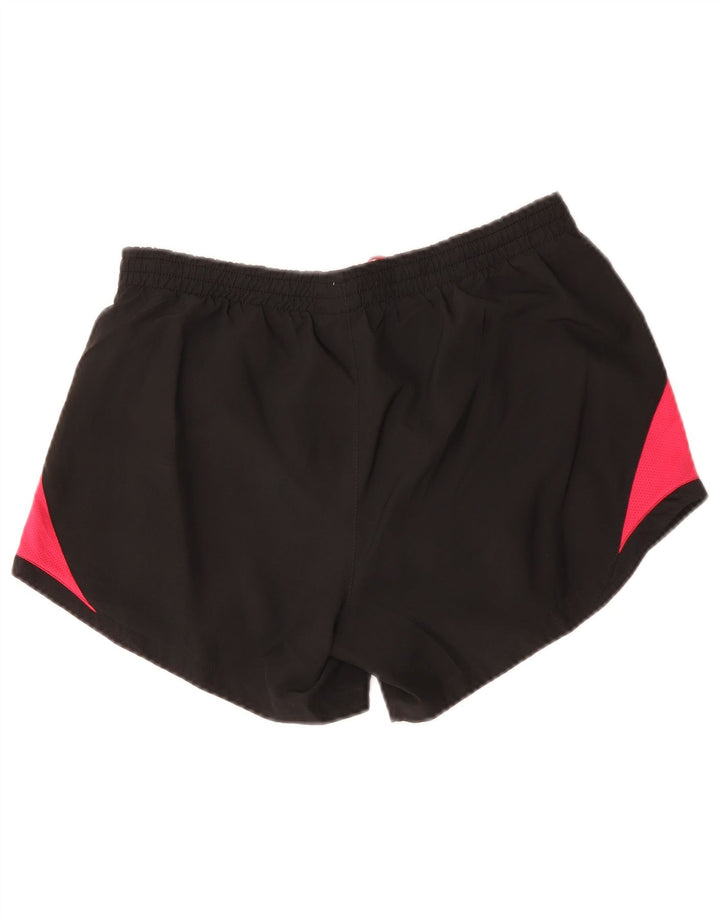 NIKE Damen-Sportshorts UK 14 Mittelschwarzes Colourblock-Polyester