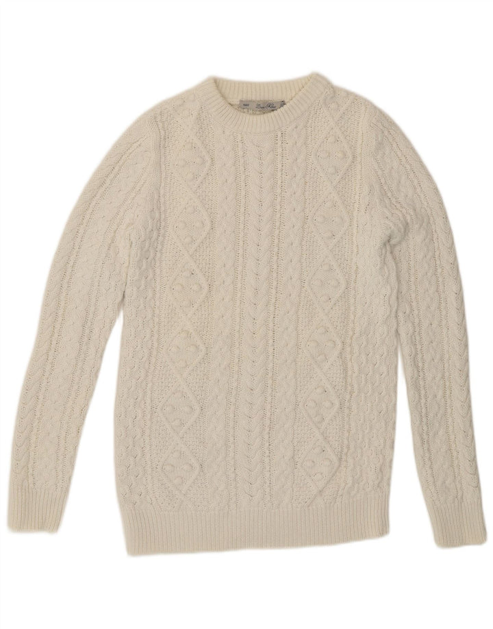 Zara Damen-Pullover mit U-Boot-Ausschnitt, Gr. 10, Größe S, Weiß