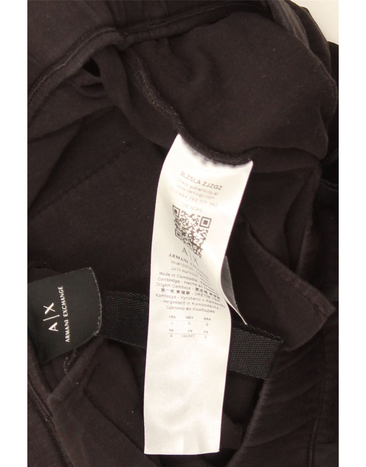 Armani Exchange Herren-Cargo-Shorts, groß, W34, schwarze Baumwolle