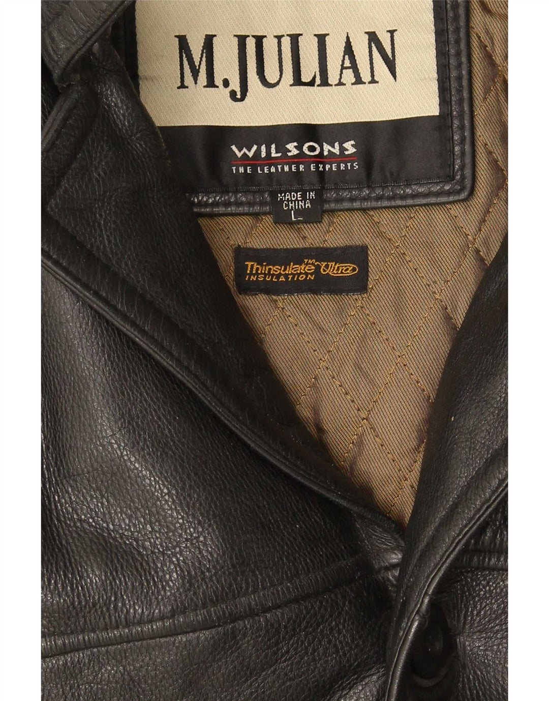 Wilsons Herren M. Julian Leder-Windjacke, Größe 40, Schwarz