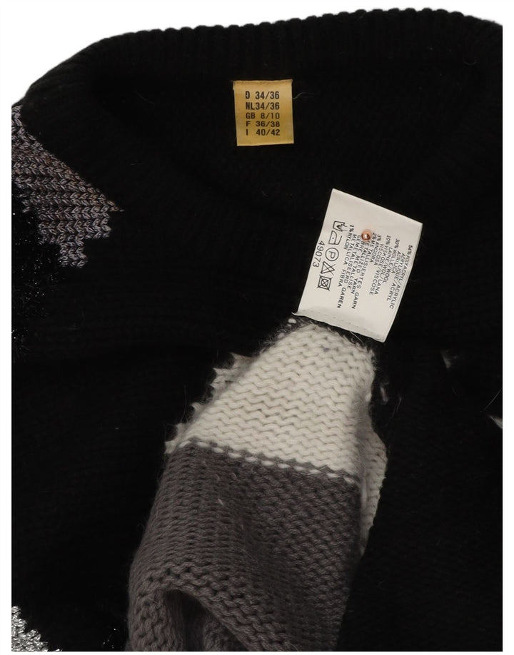 VINTAGE Damen-Pullover mit U-Boot-Ausschnitt, Gr. 8/10, klein, mehrfarbig