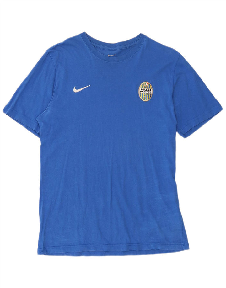 Nike Herren HELLAS VERONA T-Shirt Top Large Blau Baumwolle