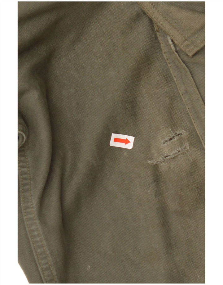 VINTAGE Gerade Herren-Cargohose W30 L28 Khaki Baumwolle