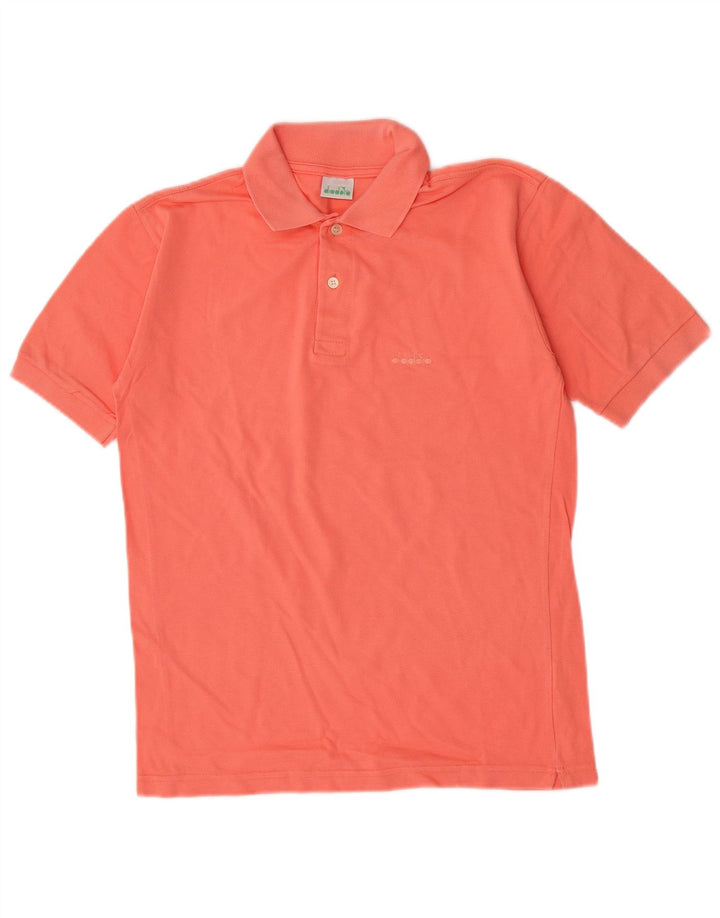 Diadora Herren-Poloshirt, klein, rosa Baumwolle
