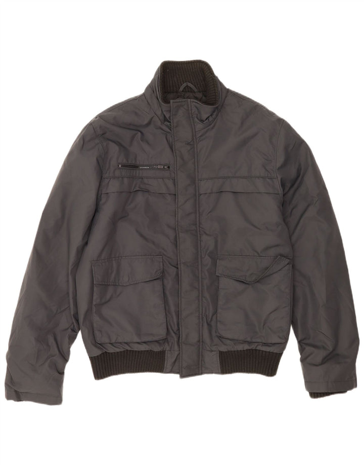 Jack & Jones Herren Bomberjacke UK 42 XL Graues Nylon