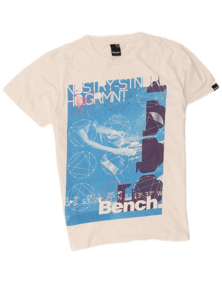 Bench Herren T-Shirt mit Grafik, Mittelweiß