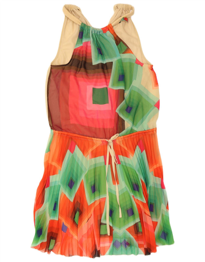 Desigual Damen Neckholder-Kleid EU 40 Medium Mehrfarbig Geometrisch