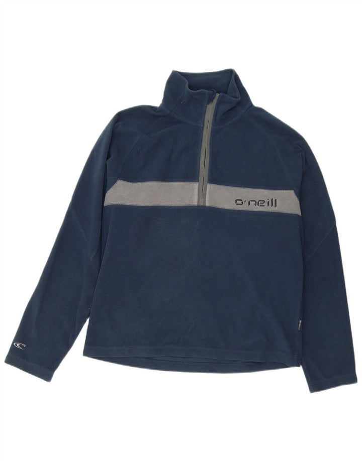 O'Neill Herren-Fleecepullover mit Reißverschluss am Hals, mittlerer Marineblau-Farbblock