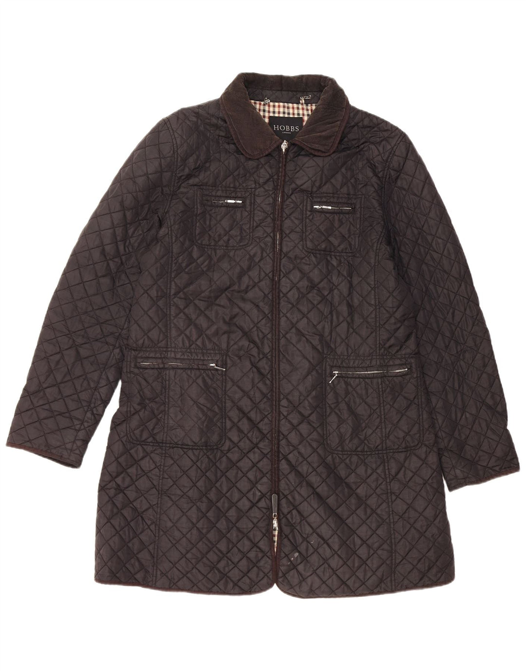 Hobbs Womens Quilted Steppjacke UK 14 Mittelschwarzes Nylon