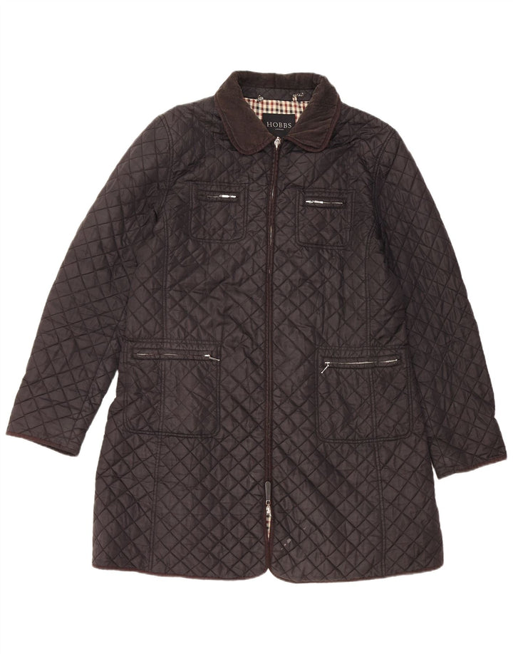 Hobbs Womens Quilted Steppjacke UK 14 Mittelschwarzes Nylon