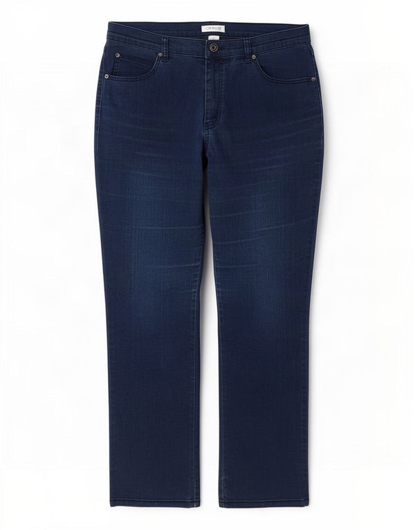 Orvis Damen Straight Jeans US 14 XL W34 L32 Marineblaue Baumwolle