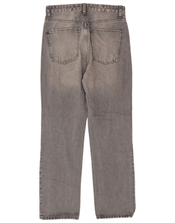 Zara Damen Straight Jeans EU 40 Medium W30 L29 Grau