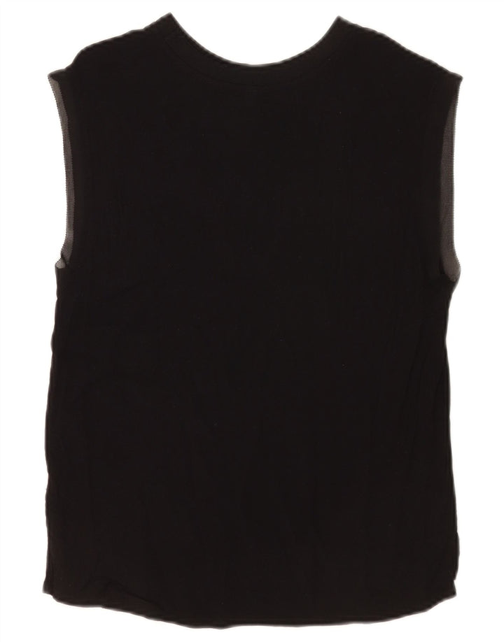 PEPE Jeans Damen Weste Top UK 10 Small Schwarz Viskose