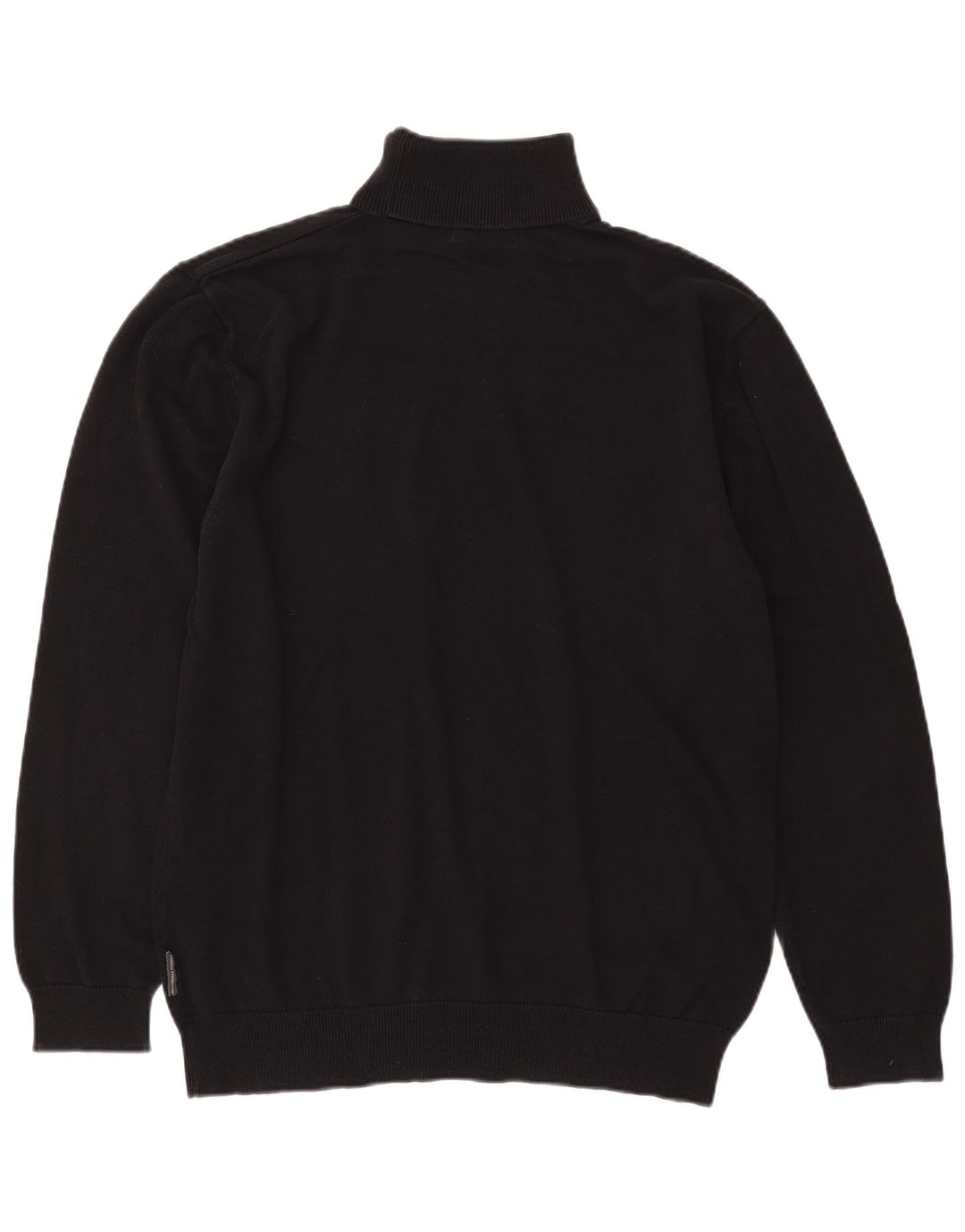 FRENCH CONNECTION Herren-Pullover mit Rollkragen, 3XL, schwarze Baumwolle