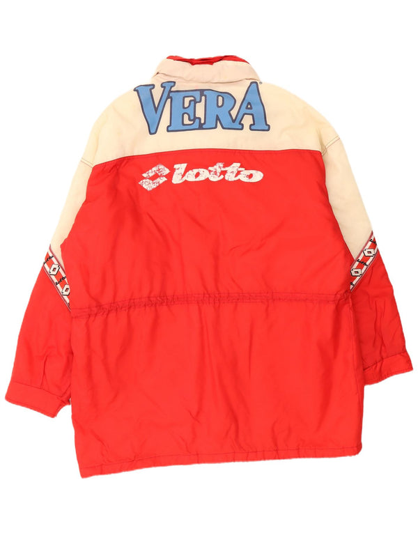 Lotto Herren-Windbreaker-Mantel mit Grafik, UK 42, XL, Rot, Farbblock