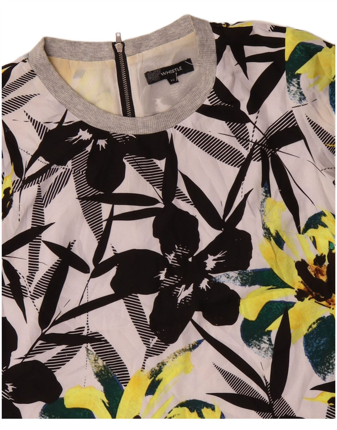 WHISTLE Damen-Etuikleid UK 12 Mittelmehrfarbiges Blumenmuster aus Polyester