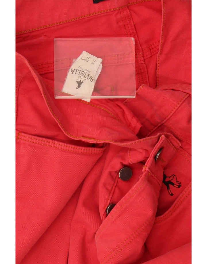 SIVIGLIA Herren-Freizeitshorts W31 Mittelrote Baumwolle