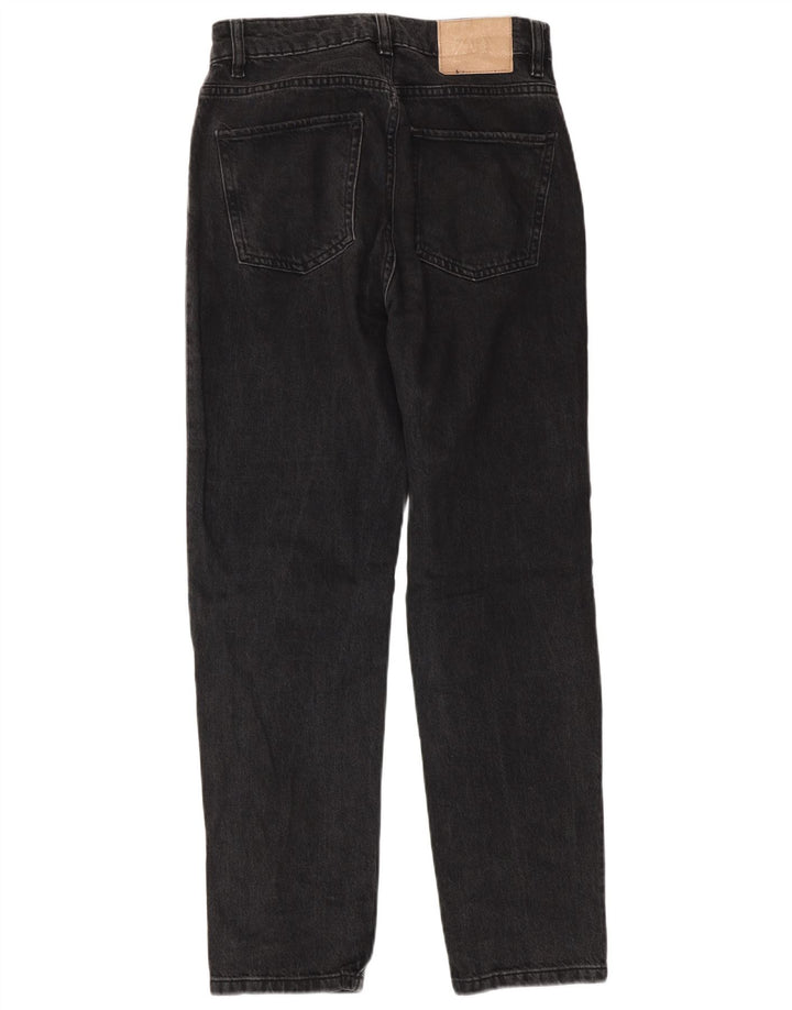 ZARA Damen Straight Jeans EU 36 XS W26 L29 Schwarz