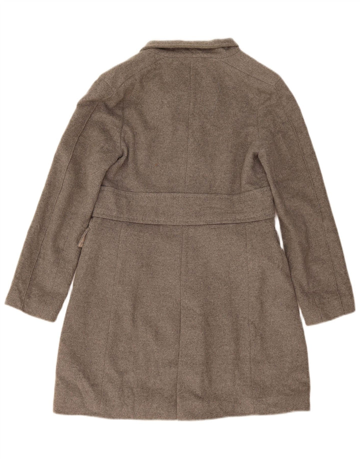 Zweireihiger Damenmantel von Zara, UK 14, mittelgraue Wolle