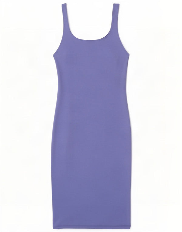 Ärmelloses, figurbetontes Damenkleid von Zara, Größe 44, Lila, Polyester