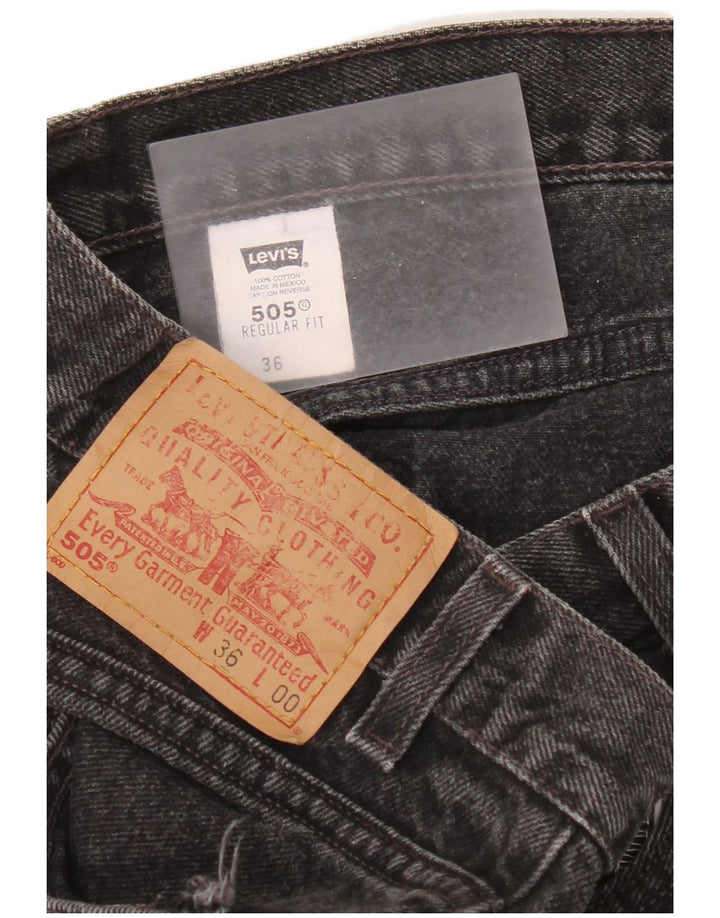 Levi's Herren 505 Jeansshorts mit normaler Passform, W36, Größe L, Schwarz, Baumwolle