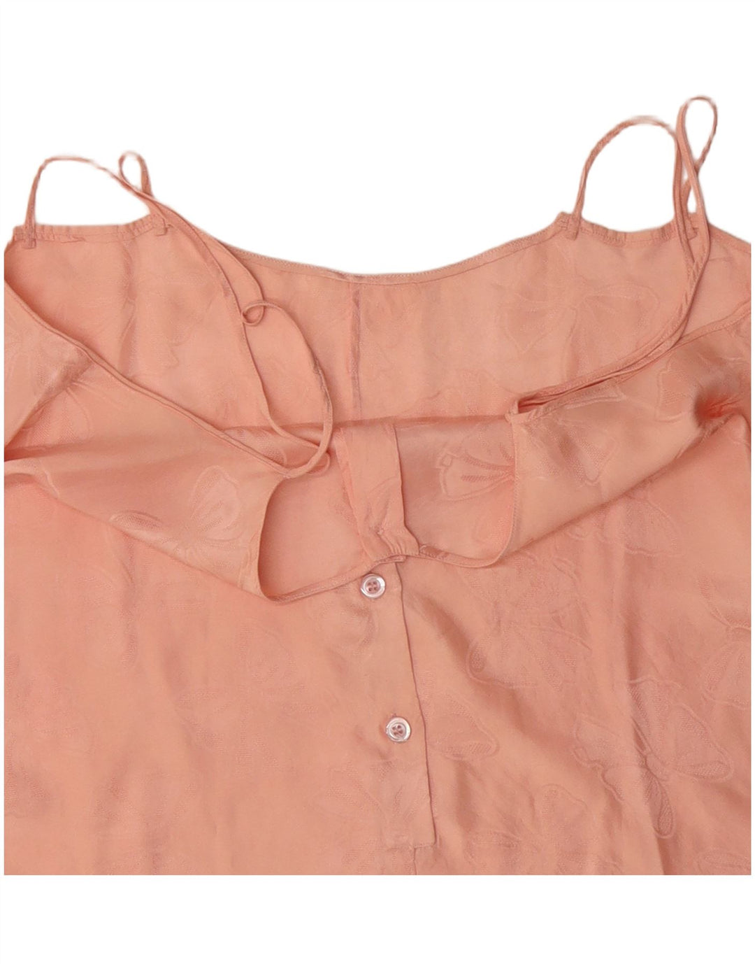 Vintage Damen Cami Top UK 16 Großes rosa Blumenmuster