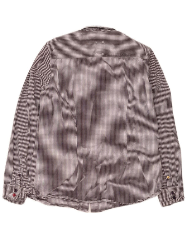 Joules Womens Shirt UK 14 Medium Purple Gingham Cotton