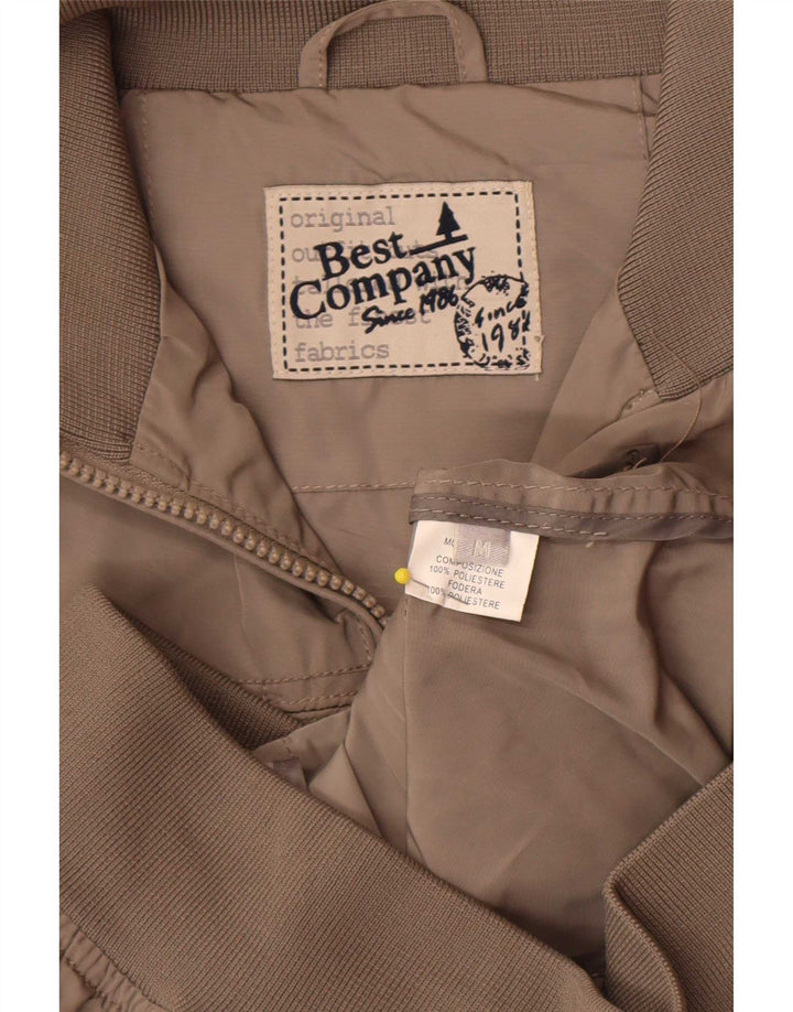 Best Company Herren Bomberjacke UK 38 Mittelgraues Polyester