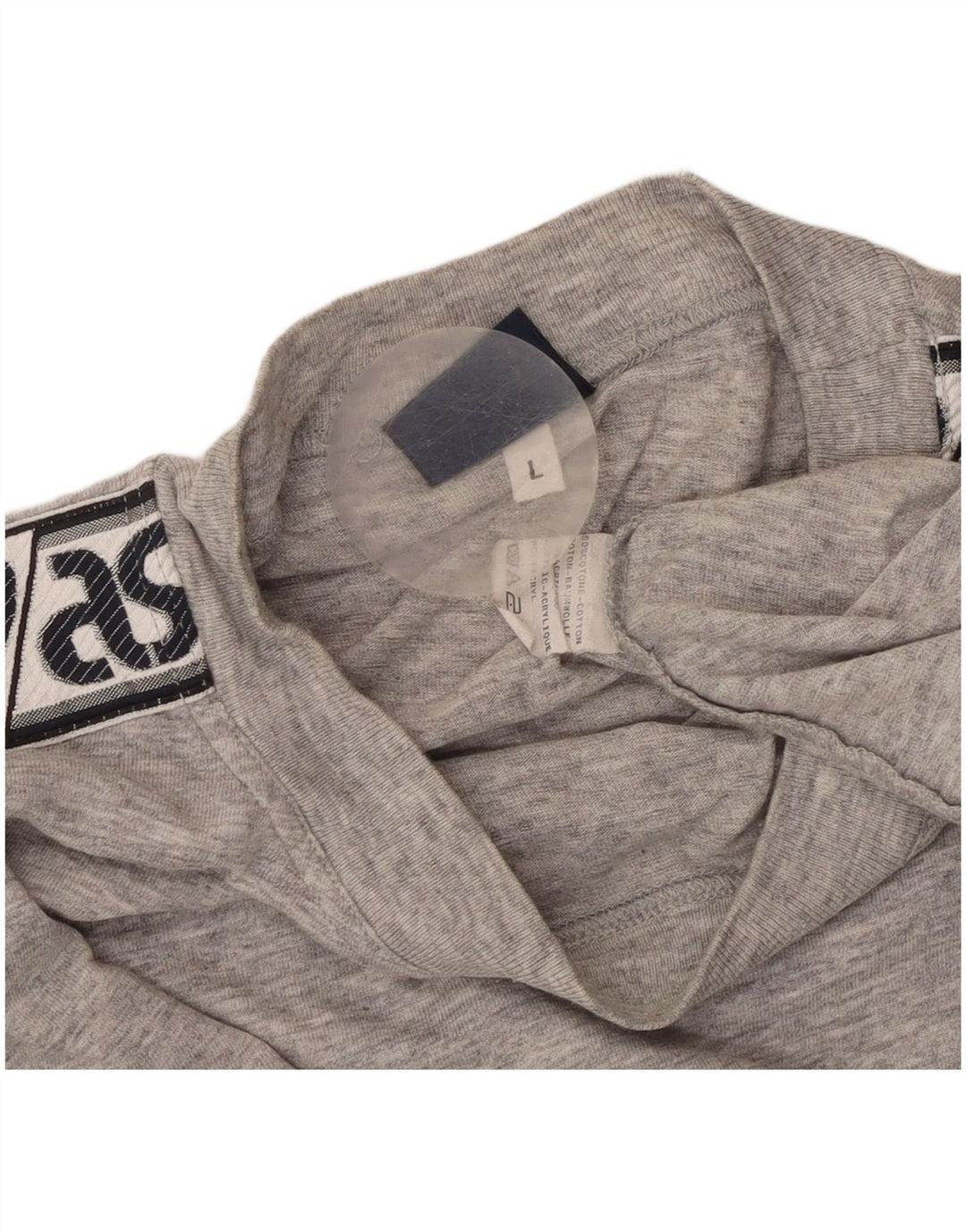 ASICS Herren-T-Shirt mit Grafik, groß, grau gefleckte Baumwolle