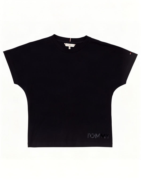 Tommy Hilfiger Grafik-T-Shirt-Oberteil für Mädchen, 11–12 Jahre, Marineblau