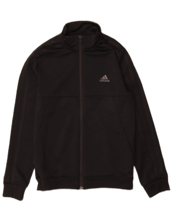 Adidas Jungen Climalite Trainingsanzug Top Jacke 9-10 Jahre Schwarz Polyester