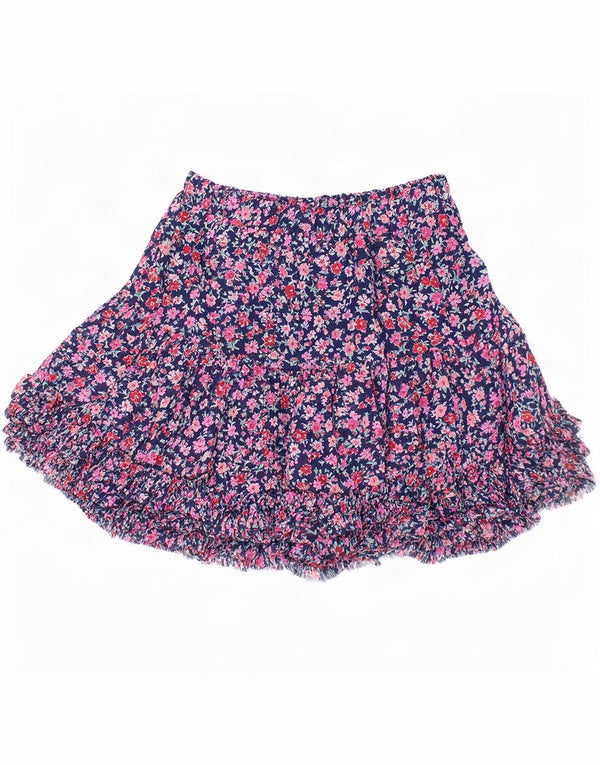 Joules Stufenrock für Mädchen, 9–10 Jahre, W23, blau geblümt, Polyester