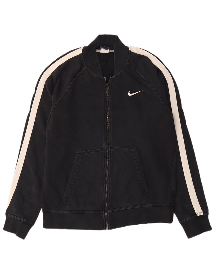 Nike Herren-Trainingsanzug-Oberteiljacke, Mittelschwarz, Colourblock-Baumwolle