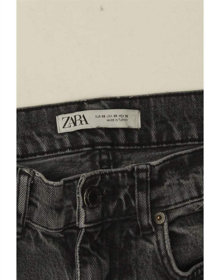 Zara Herren Straight Jeans EU 38 Small W30 L32 Grau
