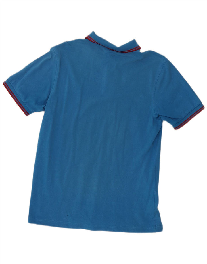 Fred Perry Herren-Poloshirt aus mittelblauer, gestreifter Baumwolle