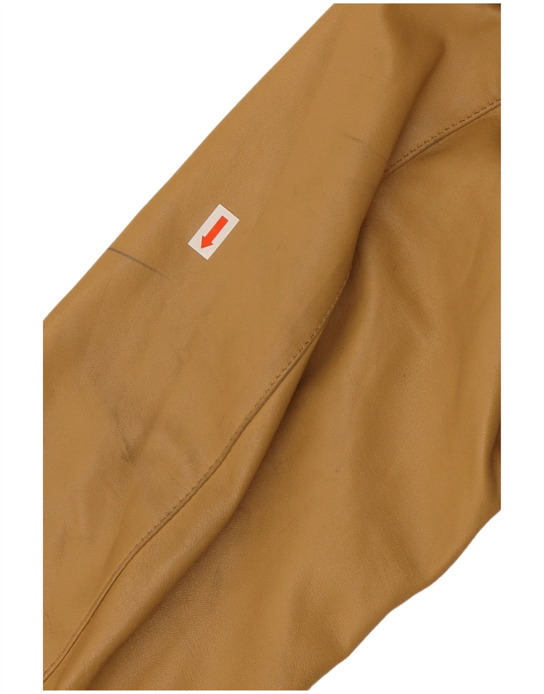 VINTAGE Damen Lederjacke IT 52 2XL Beige Leder
