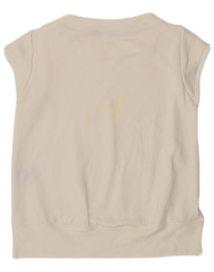 Jeckerson Damen T-Shirt Top UK 14 Mittelweiße Baumwolle