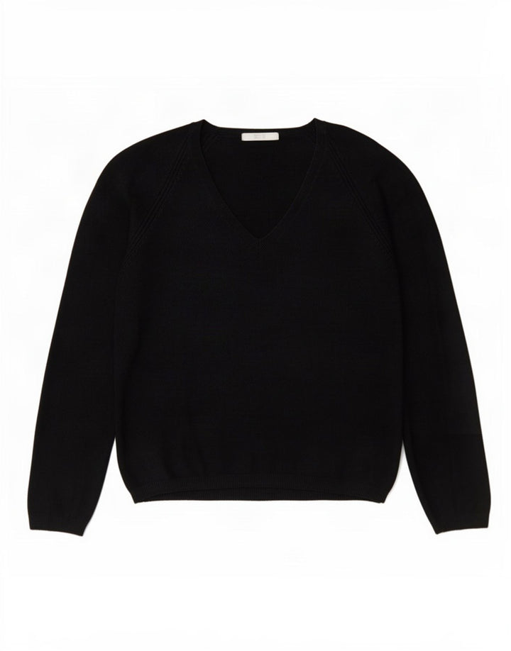 Marks & Spencer Damen-Pullover mit V-Ausschnitt, Gr. 12, mittelschwarz